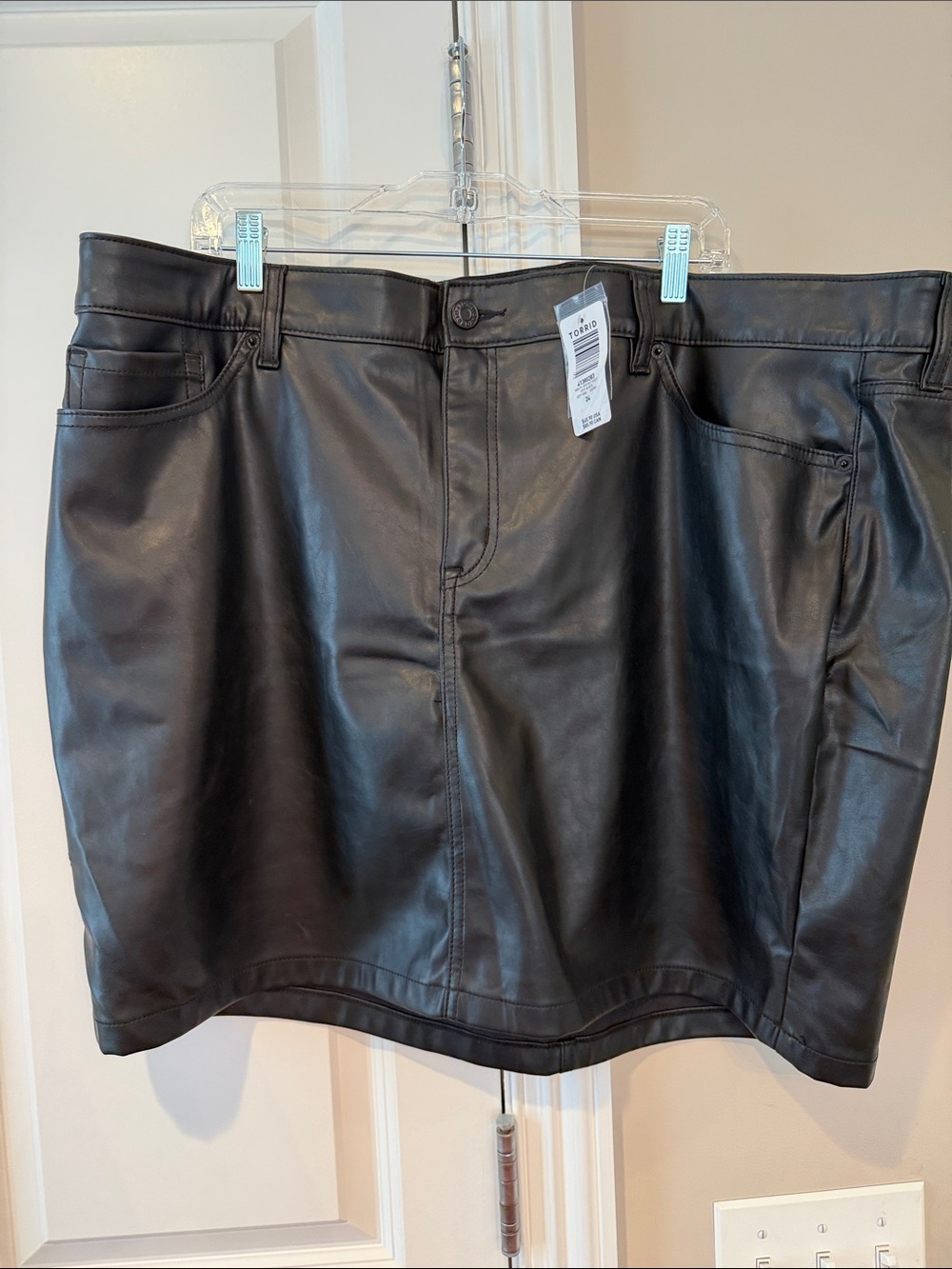 Torrid Black Faux Leather Mini Skirt